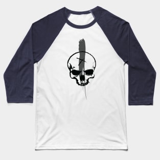 Mohawk Skull Baseball T-Shirt